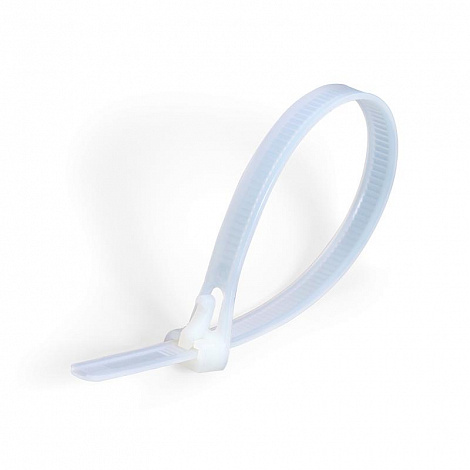 КСР 7.5x300 (бел) (100шт) Стяжка нейлоновая