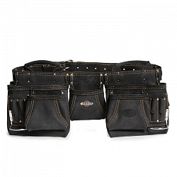 СК-12 серия DEAD BULL Сумка-пояс монтажника кожаная